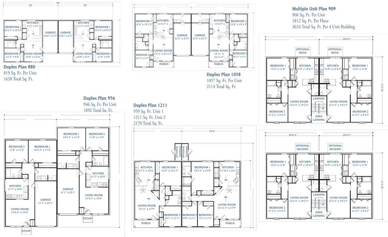 Duplex Home Designs Blueprint Duplex 02