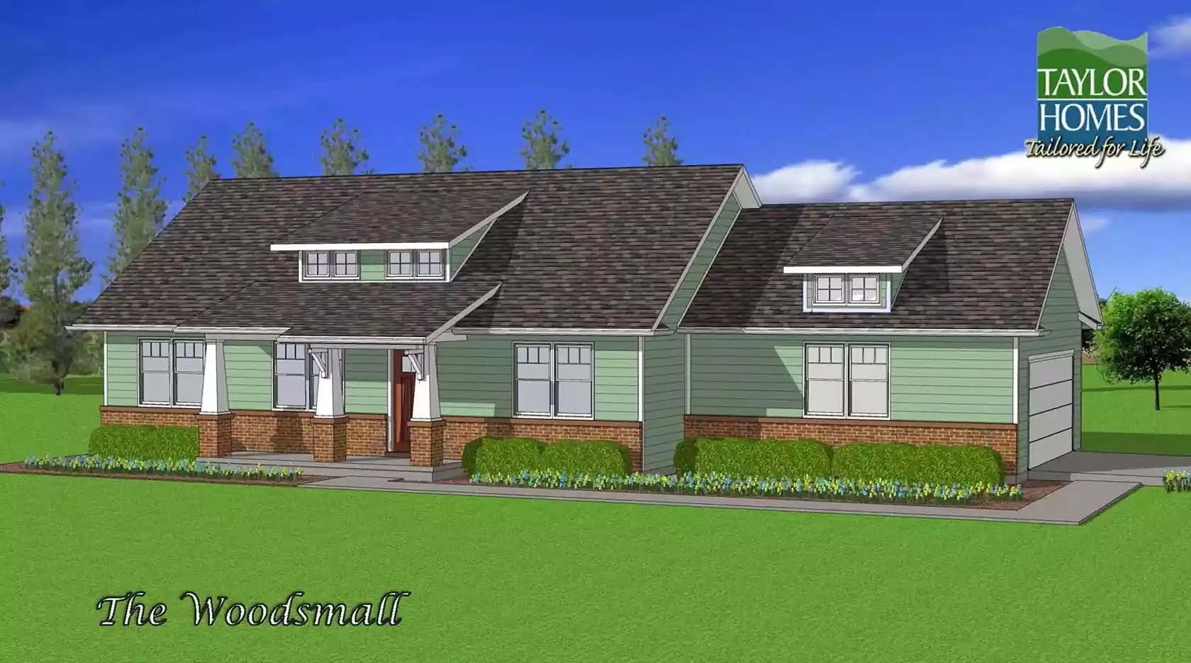 Craftsman Home Designs The Woodsmall House Render