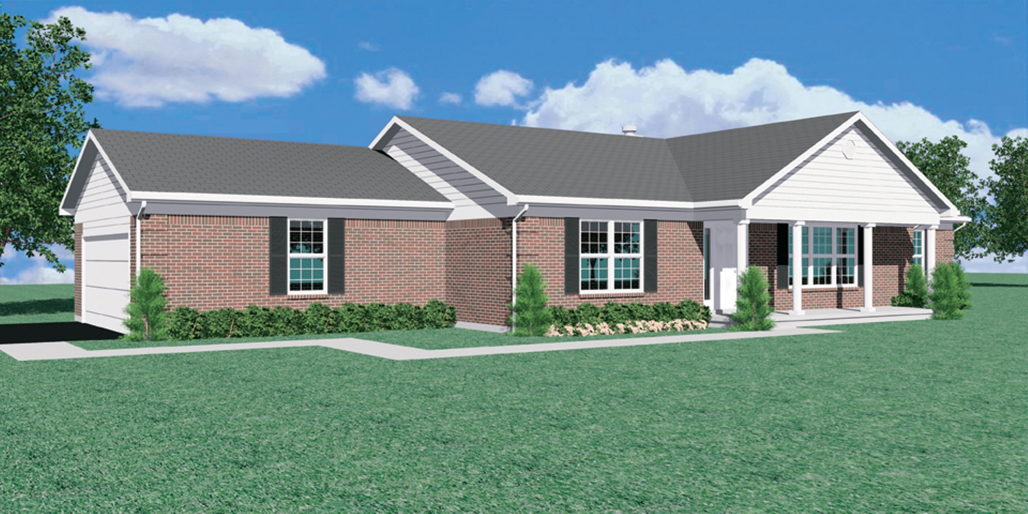 Tennessee One Story Home Designs Bristol 1