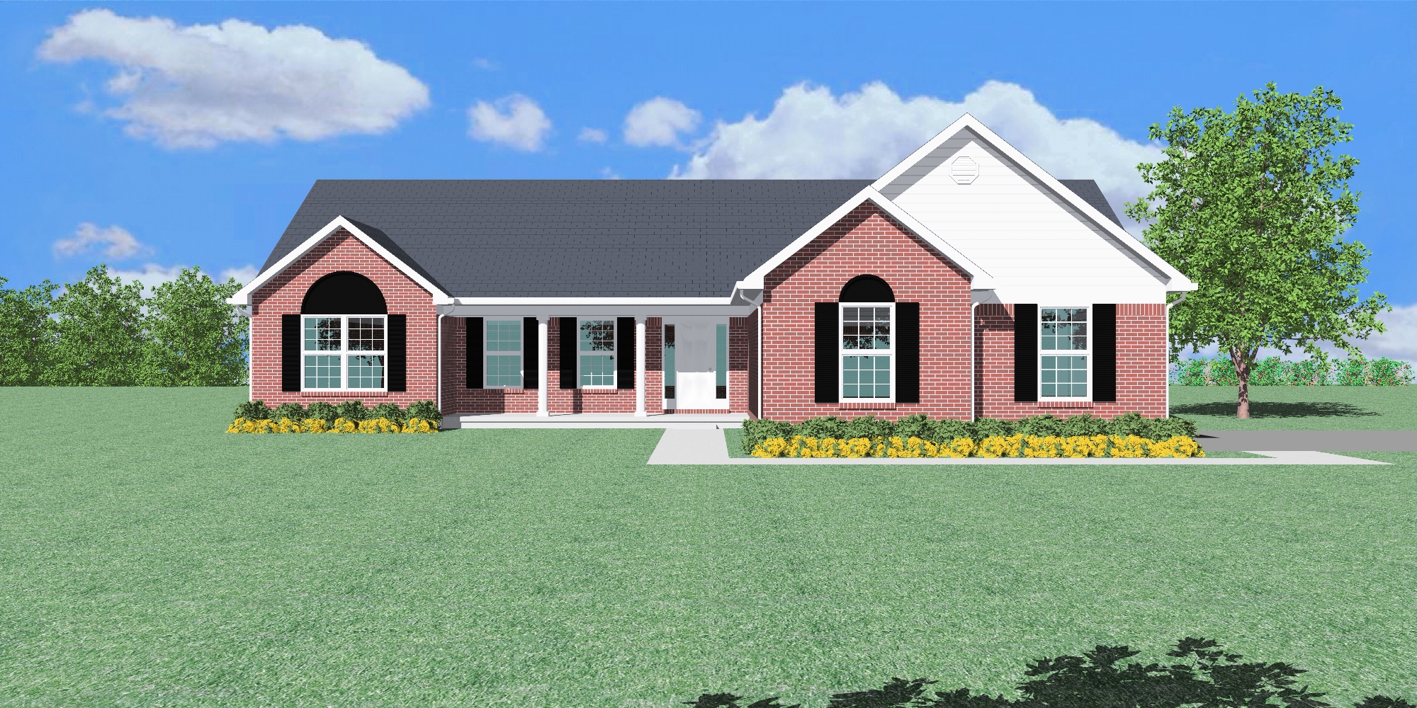 Tennessee One Story Home Designs Jillian 1