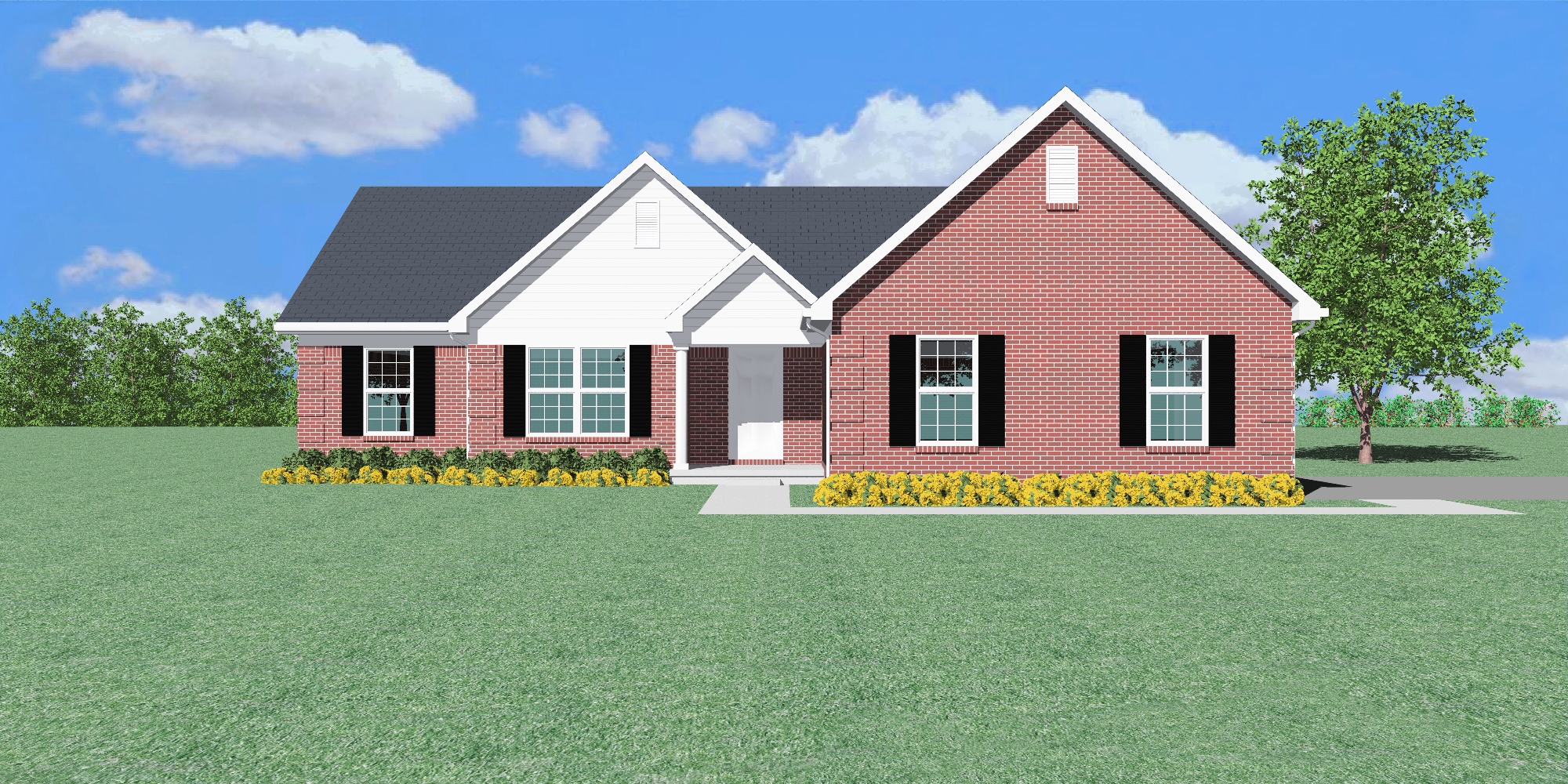 Tennessee One Story Home Designs Olivia 1