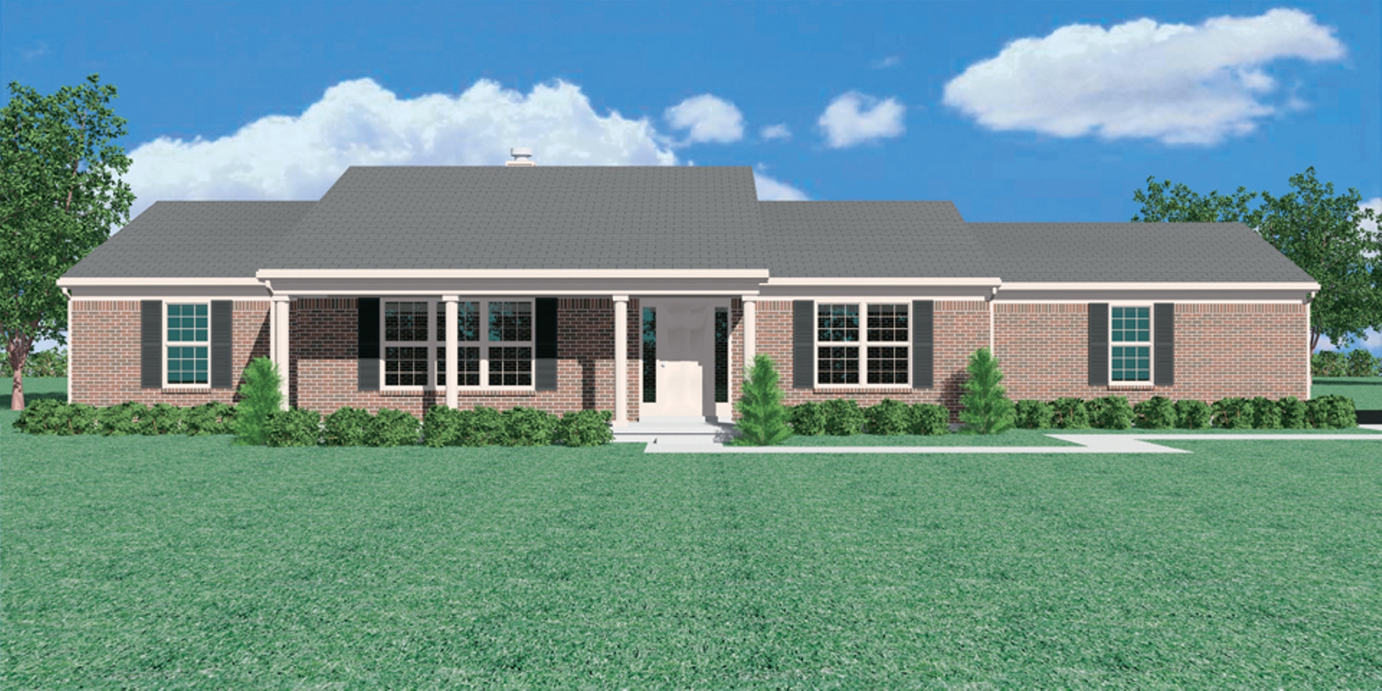 Tennessee One Story Home Designs Shelbourne 1