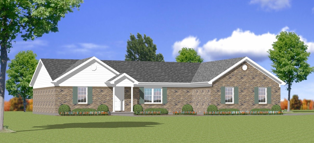Tennessee One Story Home Designs Brooke Elevation A