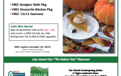 “Thankful for Three” November 2019 Special | Taylor Homes