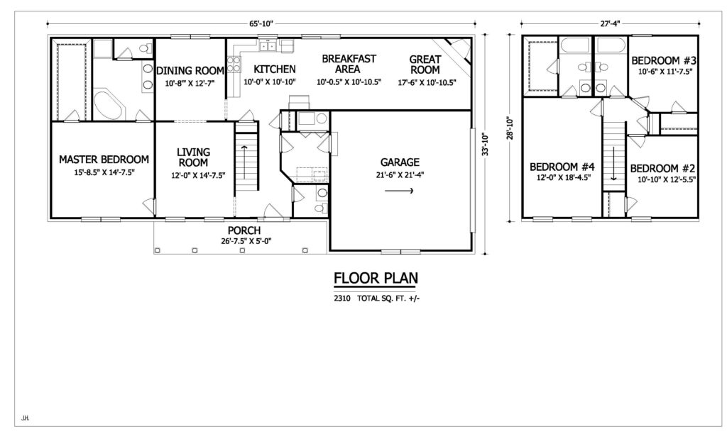 The Pendleton Floor Plan | Taylor Homes 231 Pendleton