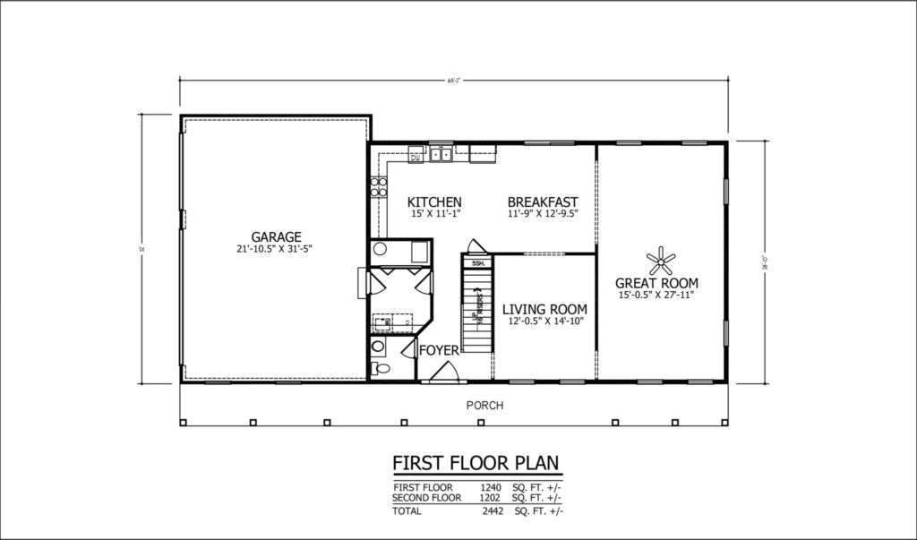 Featured Floor Plan | Pendleton Farmhouse Pendleton Farmhouse Simplified 1St Floor
