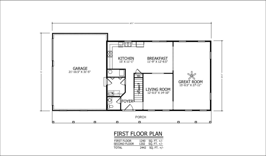 Featured Floor Plan | Pendleton Farmhouse PENDLETON FARMHOUSE Simplified 1st Floor