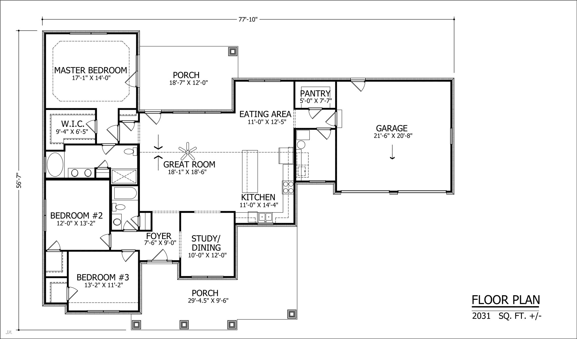 The Hobbs Floor Plan | Taylor Homes 203 Hobbs Rc A