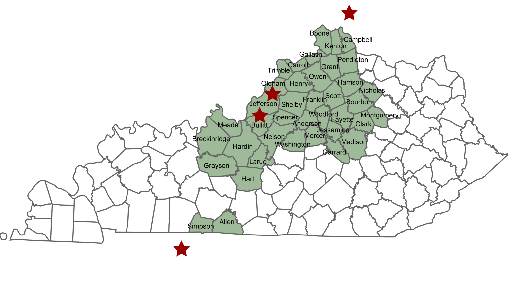 Kentucky Counties We Build In Taylor Homes Contact Us Today