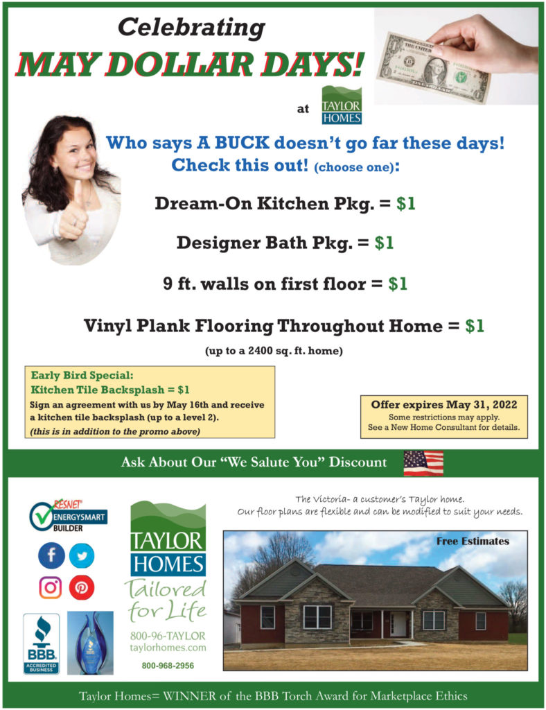 May 2022 Promotion | Taylor Homes May 2022 Promo