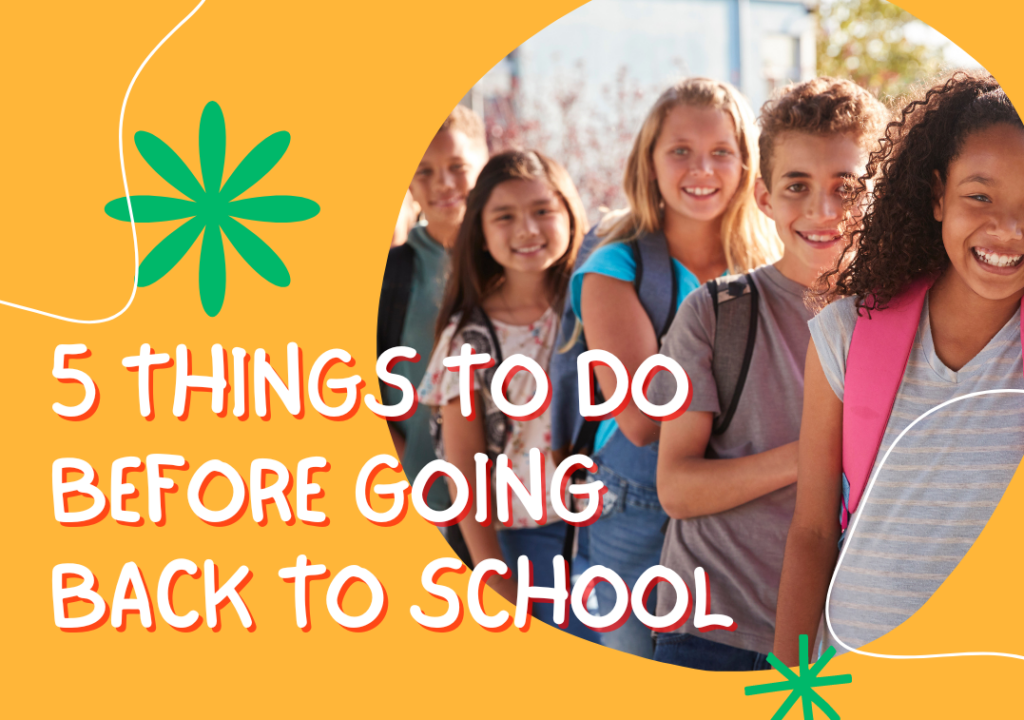 5 Things To Do Before Going Back To School Yellow Cute Kids Fashion Promo Instagram Post