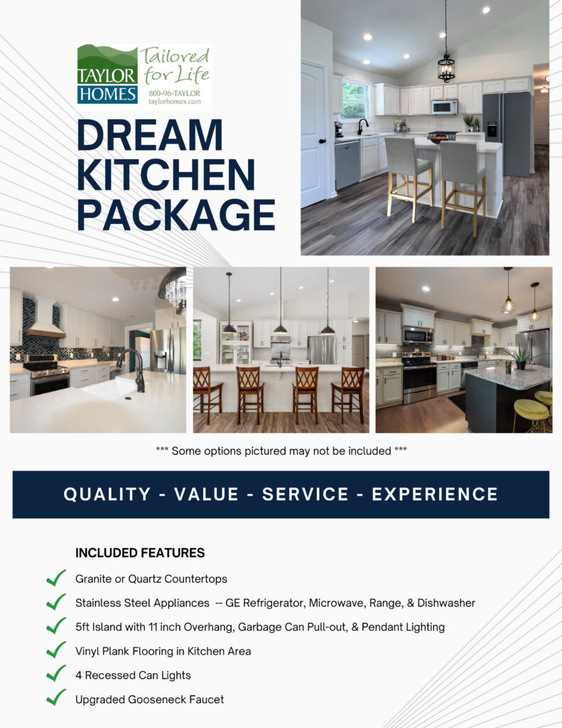 Optional Packages Dream Kitchen Package