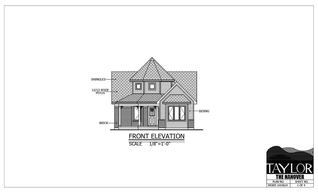 Mckee Front Elevation Customized Hanover 15614 Mckee Front Elevation