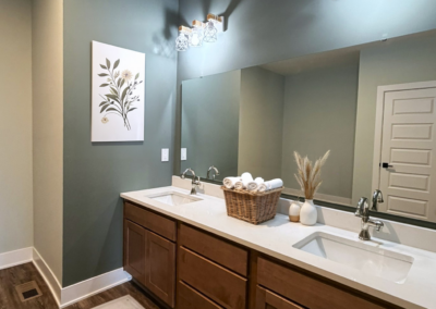 Exciting New Beginnings: Explore Recent Taylor Home Projects Primary Bath Staged